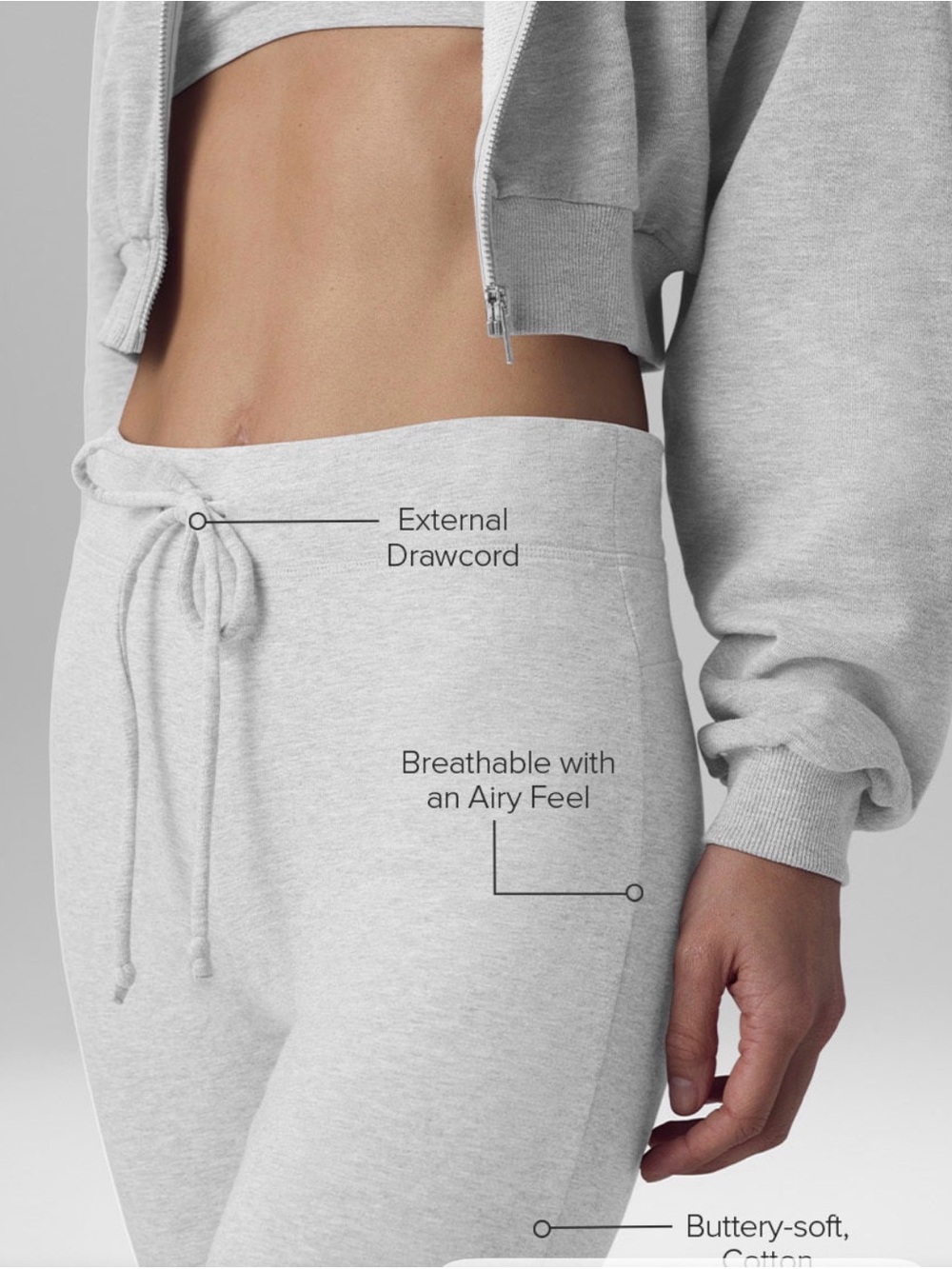 ALO Yoga sway bootcut leggings, athletic Heather grey size XS - Picture 3 of 7